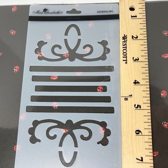 Miss Elizabeth's Scroll Journaling Stencil - Picture 4 of 6